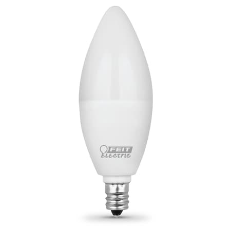 Feit Electric Light bulb, LED, Dec Chndlr, 40w E, PK72 CTF40/10KLED/3/24
