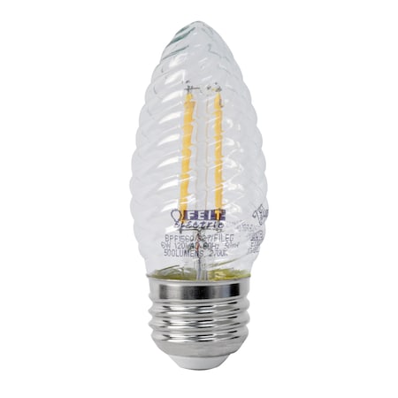 Feit Electric Light Bulb, LED, Deco, F15, 60w Eq, PK24 BPF1560/850/FILED/24