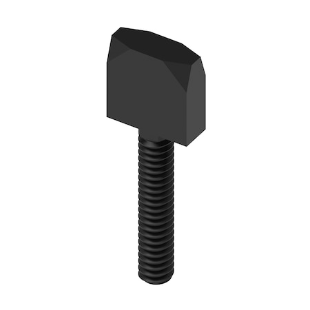 Zoro Select Thumb Screw, No. 10-24 Thread Size, Wing/Spade, Black Oxide Steel, 1/2 in Head Ht, 1 in Lg Z1085
