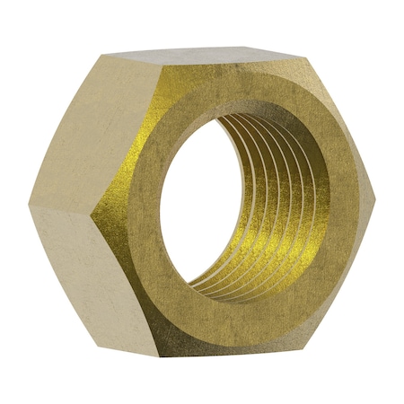 Zoro Select Hex Nut, M30-3.50, Brass, Not Graded, Plain, 24 mm Ht HN4B03000