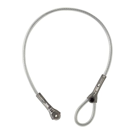 Petzl WIRE STROP Anchor Strap, 150 cm, 6.5 mm Diameter Galvanized Steel with Two Sized Terminations G200AA02