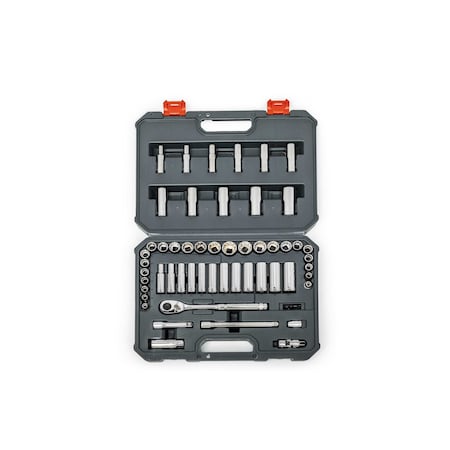 Crescent 57 Piece 3/8" Drive 6 and 12 Point Standard & Deep SAE/Metric Mechanics Tool Set CSWS10C