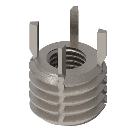 Zoro Select Key Locking Thread Insert, Extra Heavy Wall, 4 Keys, 5/16"-24 Int Thd Sz, 9/16"-12 Ext Thd Sz, 10 PK 217-076535