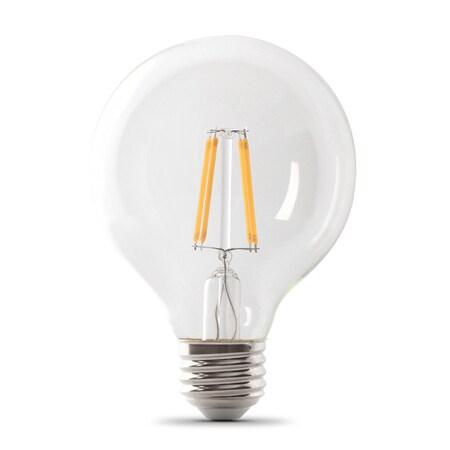 Feit Electric Light bulb, LED, G25 Globe, 60W Eq, PK36 G2560950CAFIL3/RP/12