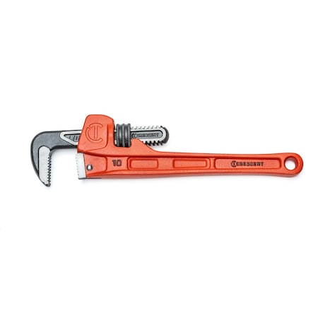 CRESCENT Pipe Wrench, cast Iron, 10", slim Jaw CIPW10S