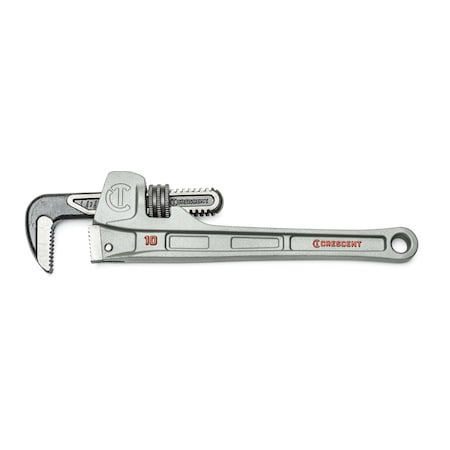 CRESCENT Pipe Wrench, aluminum, 10", slim Jaw CAPW10S