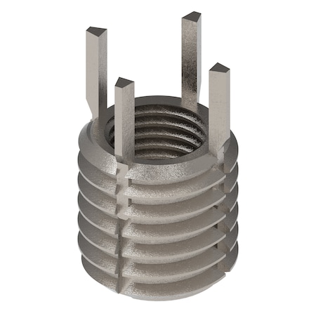 Zoro Select Key Locking Thread Insert, Heavy Wall, 4 Keys, 7/16"-20 Int Thrd Sz, 5/8"-11 Ext Thrd Sz, 10 PK 217-076505