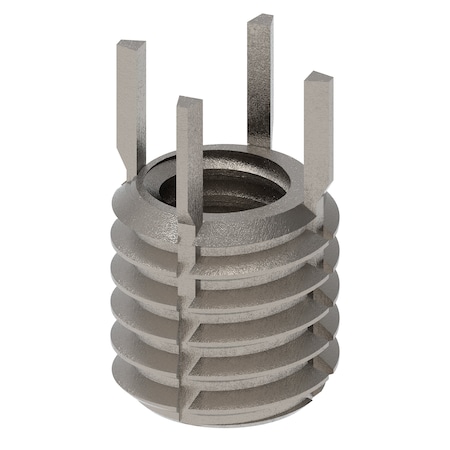 Zoro Select Key Locking Thread Insert, Thin Wall, 4 Keys, 5/16"-18 Int Thrd Sz, 7/16"-14 Ext Thrd Sz, 10 PK 217-076323