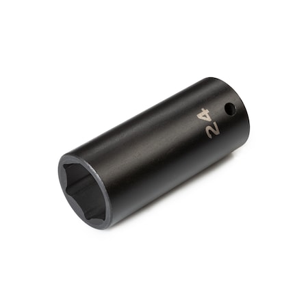 Tekton 1/2 Inch Drive x 24 mm Deep 6-Point Impact Socket SID23124