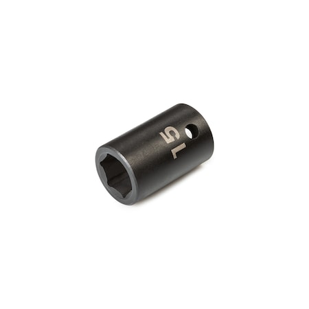 Tekton 1/2 Inch Drive x 15 mm 6-Point Impact Socket SID22115