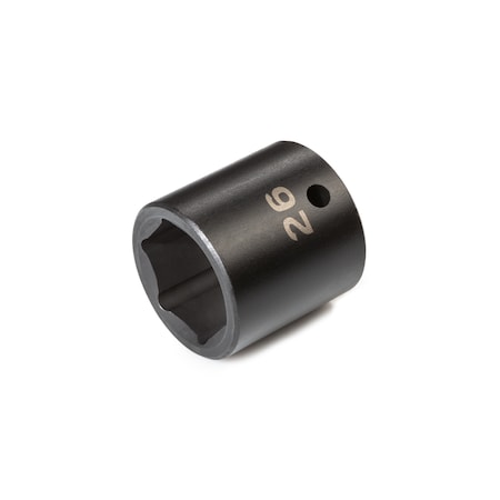 Tekton 1/2 Inch Drive x 26 mm 6-Point Impact Socket SID22126