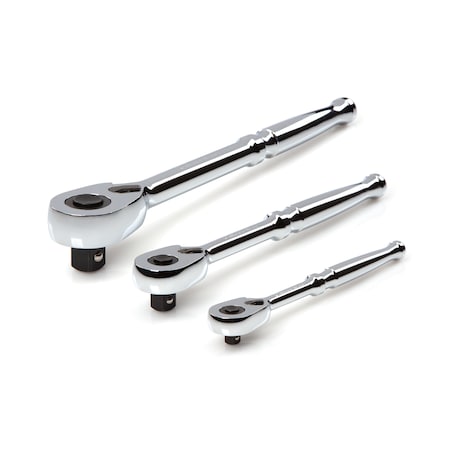 Tekton 1/4, 3/8, 1/2 Inch Drive Quick-Release Ratchet Set (3-Piece) SRH91100