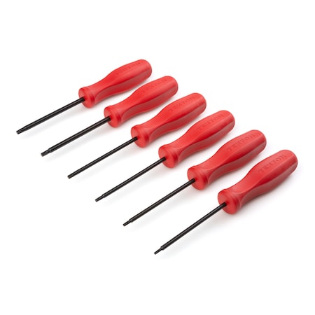 Tekton Torx Hard Handle Black Oxide Blade Screwdriver Set, 6-Piece