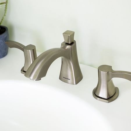 Speakman Manual 8.03" Mount, 3 Hole Widespread Faucet, Brushed Nickel SB-1821-E-BN