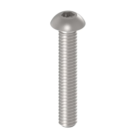 Zoro Select No. 8-32 x 1 in Torx Button Standard Machine Screw, Unfinished A286 Stainless Steel ZBM183-286