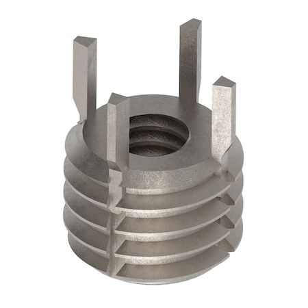 Zoro Select Key Locking Thread Insert, Extra Heavy Wall, 4 Keys, 1/4"-20 Int Thrd Sz, 1/2"-13 Ext Thrd Sz, 10 PK 217-076534