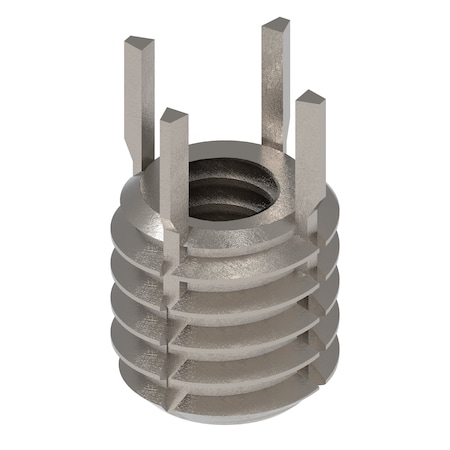 Zoro Select Key Locking Thread Insert, Thin Wall, 4 Keys, No. 10-24 Int Thrd Sz, 5/16"-18 Ext Thrd Sz, 10 PK 217-077321