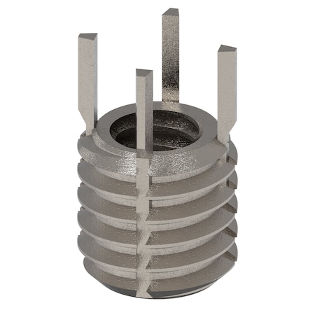 Zoro Select Key Locking Thread Insert, Thin Wall, 4 Keys, 1/4"-20 Int Thrd Sz, 3/8"-16 Ext Thrd Sz, 10 PK 217-077322