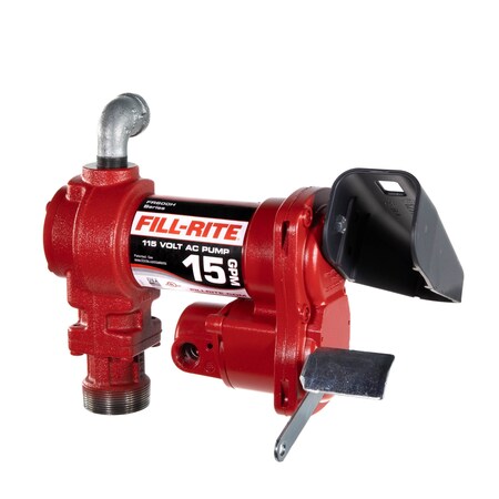 Fill-Rite Fuel Transfer Pump, 115VAC, 15 GPM, 1/6 HP, Cast Iron, 1 in ...
