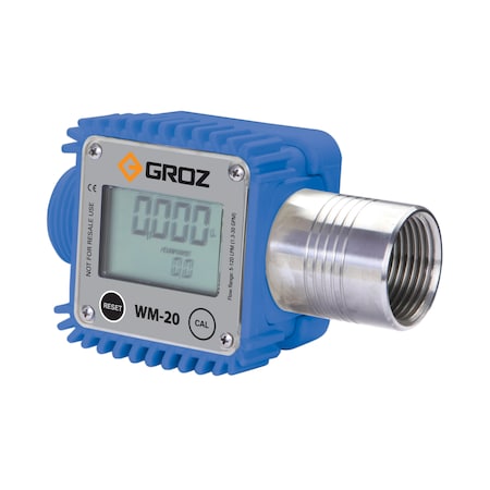 Groz Fuel Meter, Digital Turbine, 1" BSP Thrd 45670