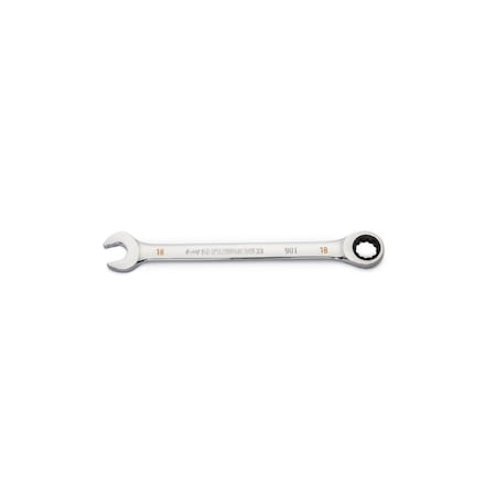 GEARWRENCH Combination Ratcheting Wrench, 18 mm 90T 86918