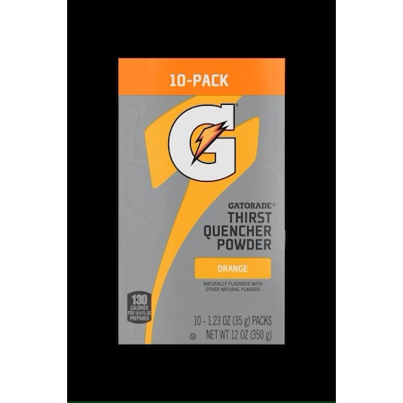 Gatorade Sports Drink Mix, Orange, Regular, PK10 04701