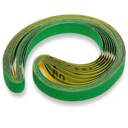 Fein Sanding Belt, 1-9/16 in W, 32-1/16 in L, 80 Grit 63714131010