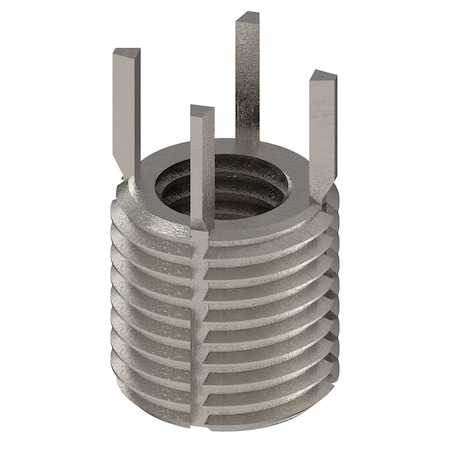 Zoro Select Key Locking Thread Insert, Thin Wall, 4 Keys, M8-1.25 Int Thrd Sz, M12-1.25 Ext Thrd Sz, 10 PK 217-076353