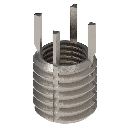 Zoro Select Key Locking Thread Insert, Thin Wall, 4 Keys, 7/16"-20 Int Thrd Sz, 9/16"-12 Ext Thrd Sz, 10 PK 217-077525