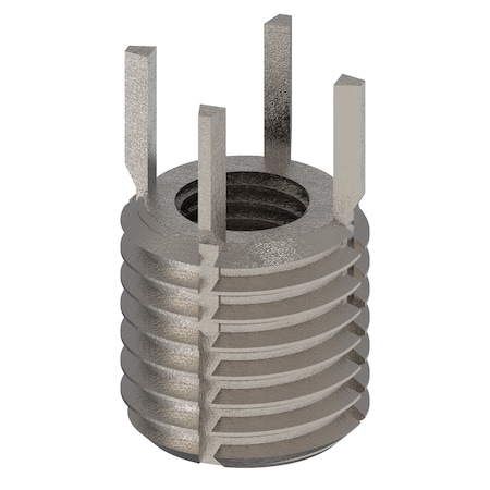 Zoro Select Key Locking Thread Insert, Thin Wall, 4 Keys, M6-0.75 Int Thrd Sz, M10-1.25 Ext Thrd Sz, 10 PK 217-077552