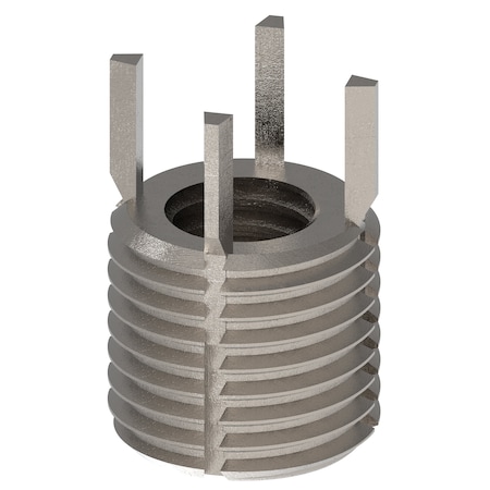 Zoro Select Key Locking Thread Insert, Extra Heavy Wall, 4 Key, 7/16"-14 Int Thd Sz, 11/16"-11 Ext Thd Sz, 10 PK 217-076337