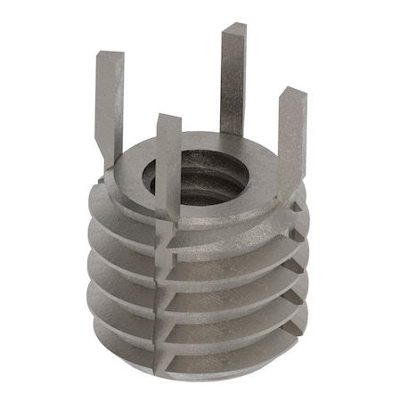 Zoro Select Key Locking Thread Insert, Heavy Wall, 4 Keys, 1/4"-20 Int Thrd Sz, 7/16"-14 Ext Thrd Sz, 10 PK 217-076302