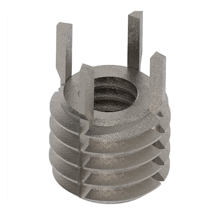 Zoro Select Key Locking Thread Insert, Heavy Wall, 4 Keys, 1/4"-20 Int Thrd Sz, 7/16"-14 Ext Thrd Sz, 10 PK 217-077302