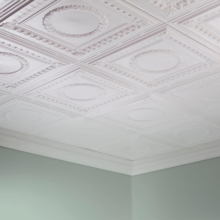 Fasade Rosette 2Ftx4Ft Glue Up Ceiling Til, PK 5, 5 PK PG5400