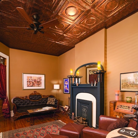 Fasade Rosette 2Ftx4Ft Glue Up Ceiling Til, PK 5, 5 PK PG5411