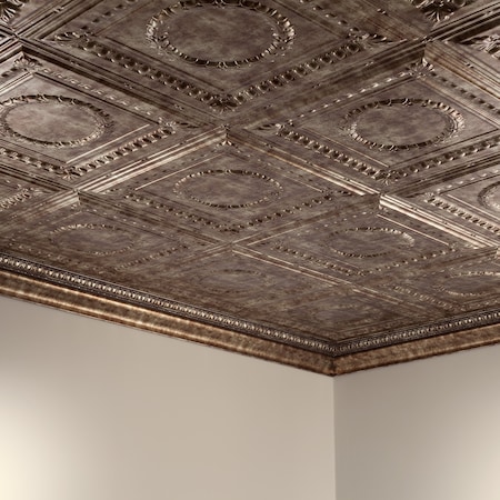 Fasade Rosette 2Ftx4Ft Glue Up Ceiling Til, PK 5, 5 PK PG5417