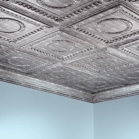 Fasade Rosette 2Ftx4Ft Glue Up Ceiling Til, PK 5, 5 PK PG5421