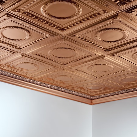 Fasade Rosette 2Ftx4Ft Glue Up Ceiling Til, PK 5, 5 PK PG5425