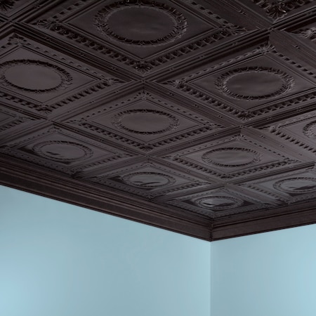 Fasade Rosette 2Ftx4Ft Glue Up Ceiling Til, PK 5, 5 PK PG5427