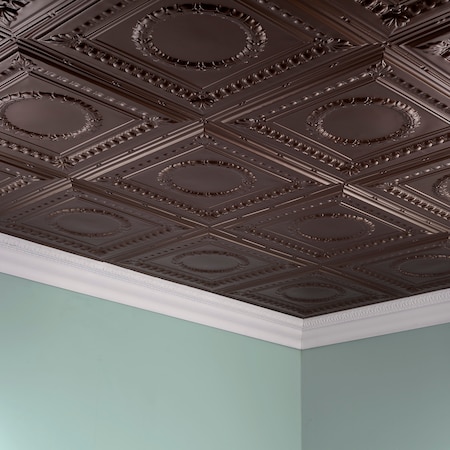 Fasade Rosette 2Ftx4Ft Glue Up Ceiling Til, PK 5, 5 PK PG5428