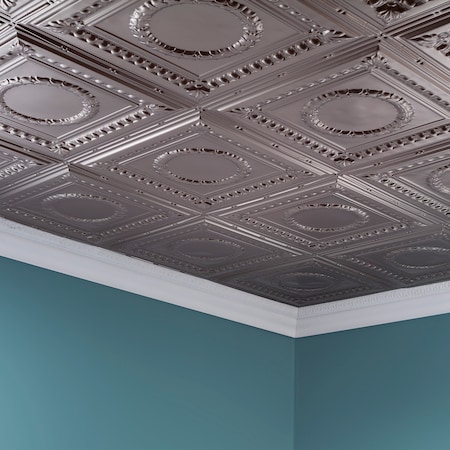 Fasade Rosette 2Ftx4Ft Glue Up Ceiling Til, PK 5, 5 PK PG5429