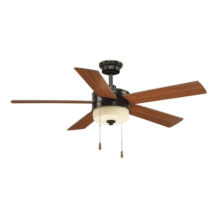 Progress Lighting Verada, 52", Ceiling Fan, 5 Blades, 3 Speeds, 120V, 52 in W P2558-2030K