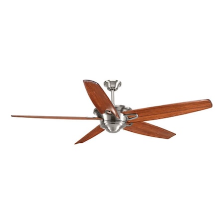 Progress Lighting Caleb, 68", Ceiling Fan, 3 Speeds, 120V, Brushed Nickel, 20-1/2 in W P2560-09