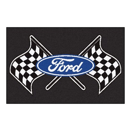 Fanmats Ford Flags Starter Rug 19"x30" - Black 15851