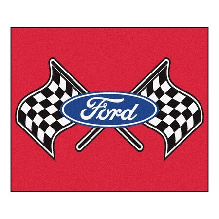 Fanmats Ford Flags Tailgater Rug 5x6 - Red 15859