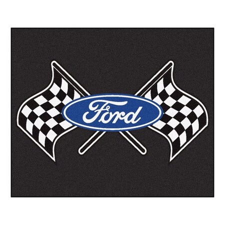 Fanmats Ford Flags Tailgater Rug 5x6 - Black 15861