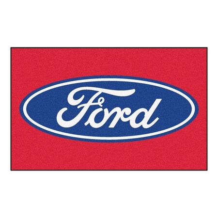 Fanmats Ford Oval Ulti-Mat 5x8 - Red 16093