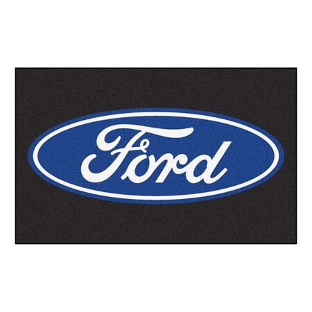 Fanmats Ford Oval Ulti-Mat 5x8 - Black 16095