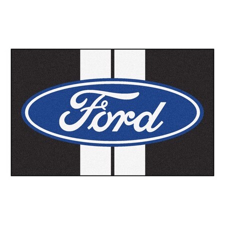 Fanmats Ford Oval w/ Stripes UltiMat 5x8 Black 16170