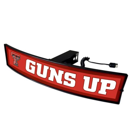 Fanmats Texas Tech Hitch Cover, Light Up, 21"x9.5" 20027